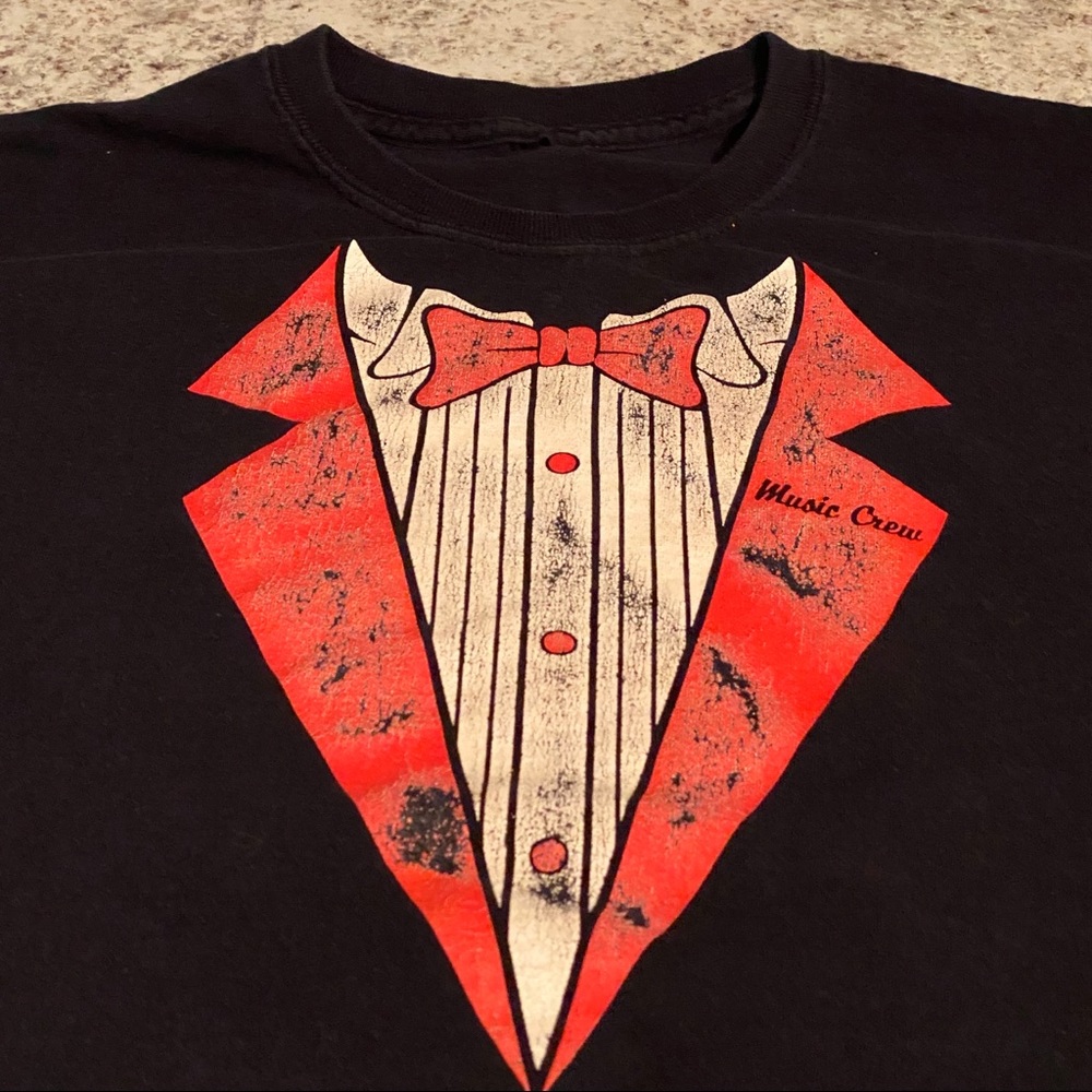Vintage “Music Crew” Faux Tuxedo T-Shirt